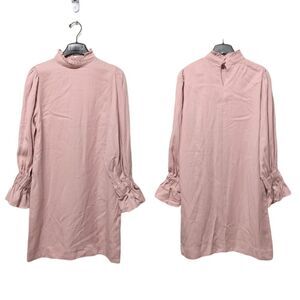 NWT JUNIE Lyocell Ruffle Neck Sleeve Dress S